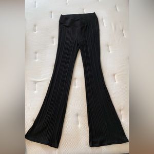 BLACK BELL BOTTOM CROSSOVER PANTS